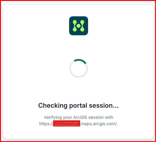 Authentication screen for secured GIS access.